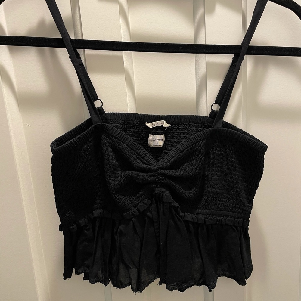 Black flowy top